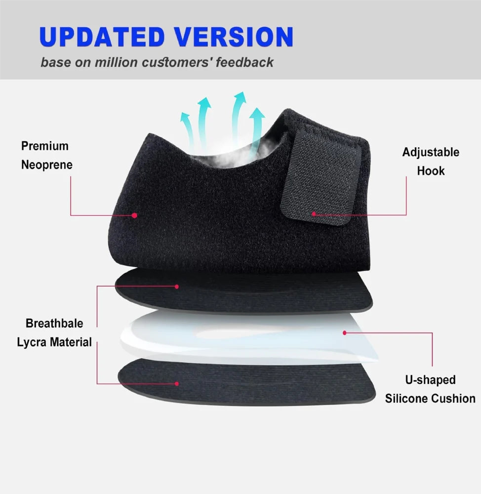 Orthopedic Heel Support Compression Sleeves & Plantar Fasciitis Pain Relief Cushions (Pair)