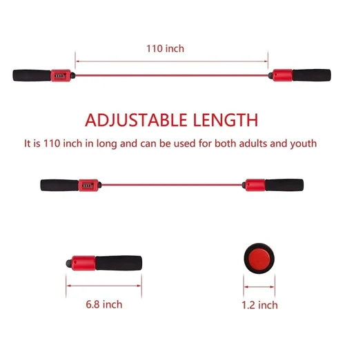Adjustable Fitness Skipping Jump Rope with Digital Counter
