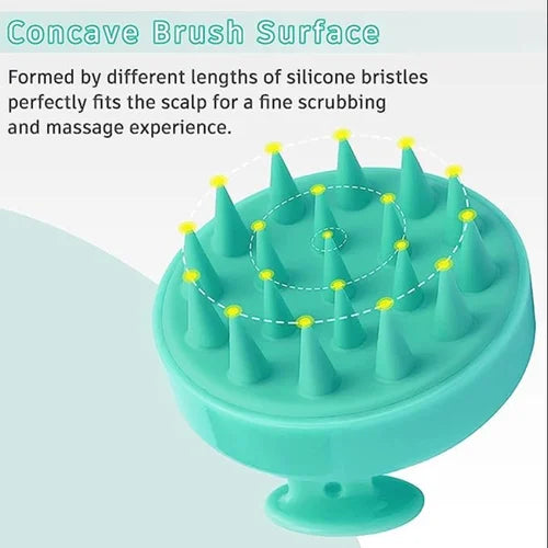 Silicone Anti-Hair Fall Scalp Massager & Shampoo Brush