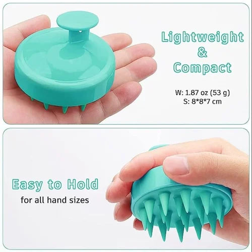 Silicone Anti-Hair Fall Scalp Massager & Shampoo Brush