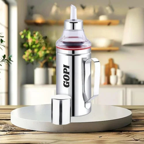 Leakproof Stainless Steel Kitchen Oil Dispenser Bottle (1L)