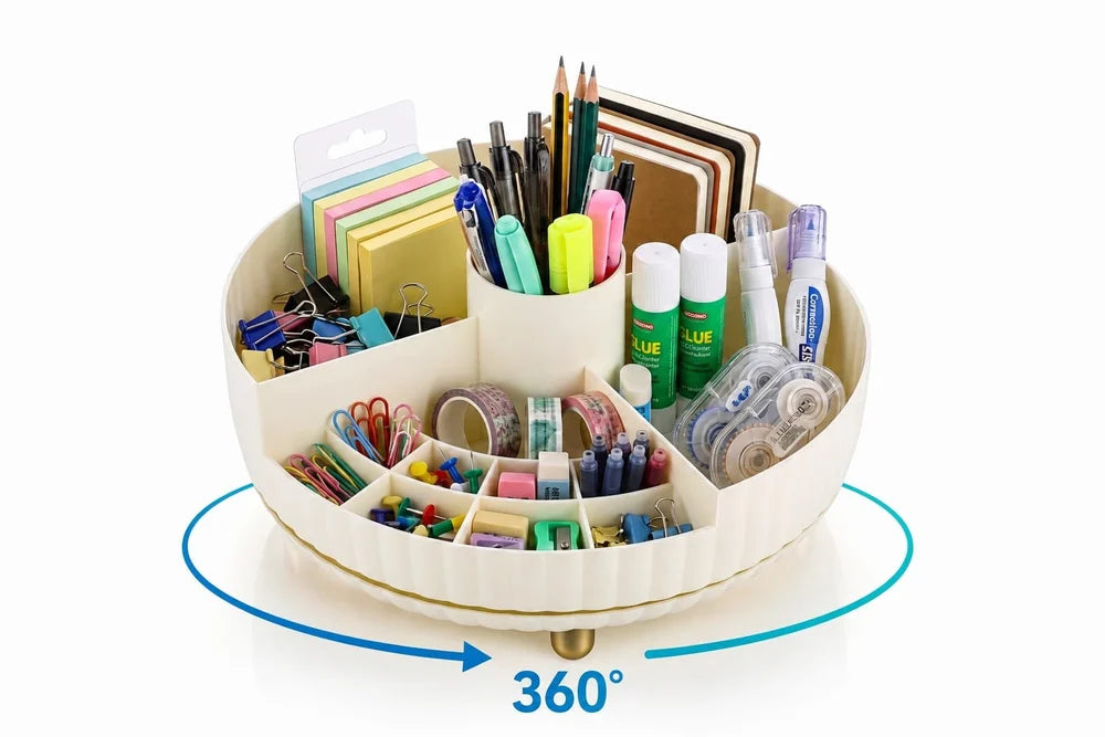 360-Degree Rotating Cosmetic & Makeup Organizer Rack