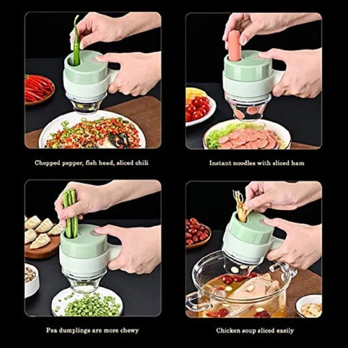 Multi-Function 4-in-1 Rotary Vegetable Slicer & Cutter
