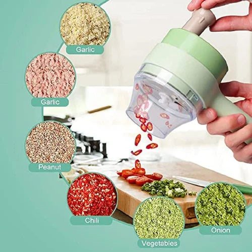 Multi-Function 4-in-1 Rotary Vegetable Slicer & Cutter