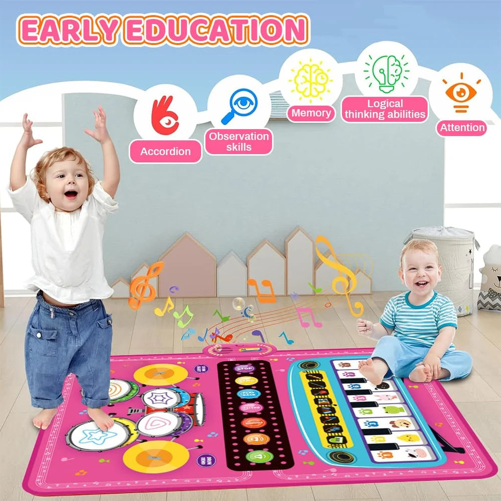 Foldable Educational Musical Floor Piano Mat for Kids