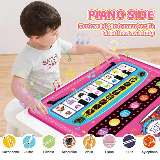 Foldable Educational Musical Floor Piano Mat for Kids