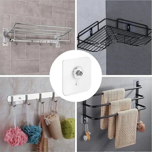 Non-Marking Adhesive Photo Frame Hooks - Heavy Duty Wall Hanging Screws for Pictures & Decor