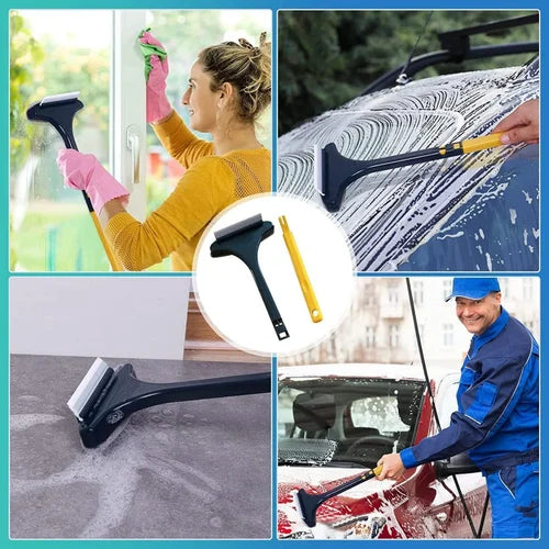 Multifunctional Window Screen & Glass Cleaning Brush with Long Handle - Dust & Pet Hair Remover