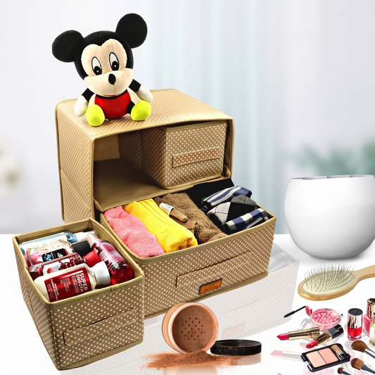 Foldable Fabric Storage Box Organizer for Clothes & Sarees