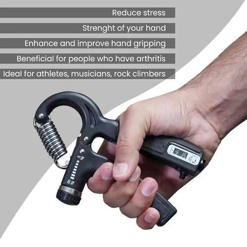 Adjustable Hand Grip Strengthener with Counter
