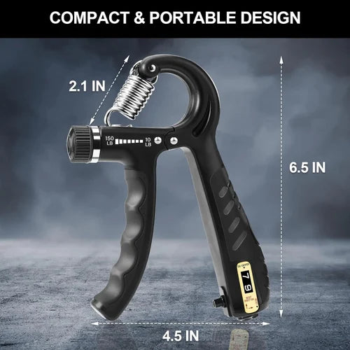 Adjustable Hand Grip Strengthener with Counter