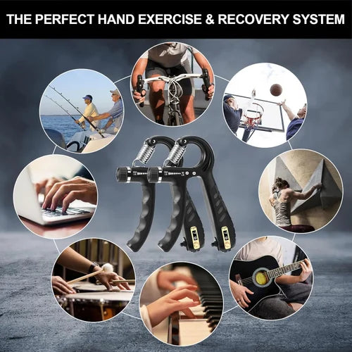 Adjustable Hand Grip Strengthener with Counter