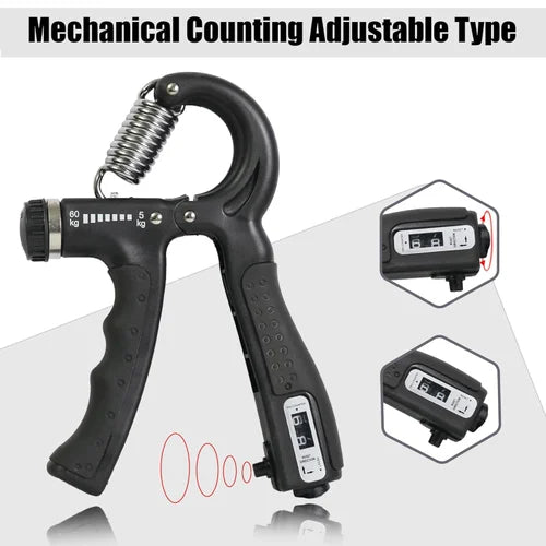 Adjustable Hand Grip Strengthener with Counter