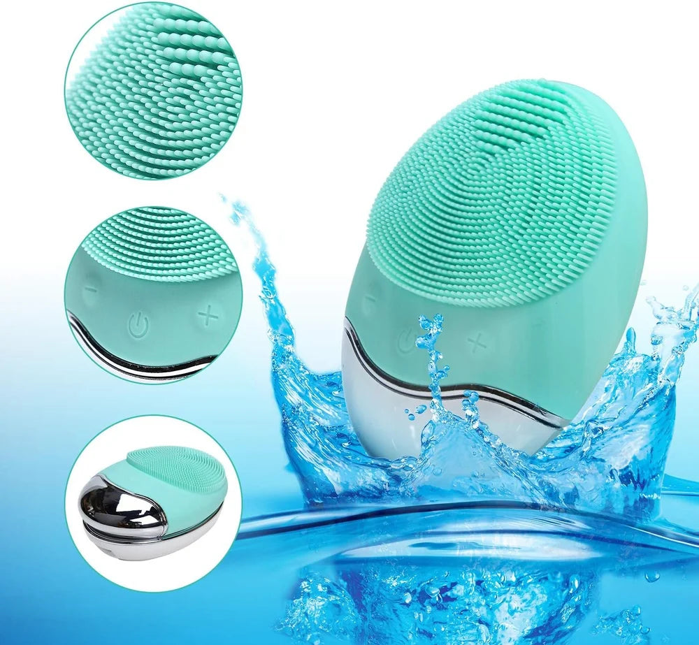 Electric Silicone Facial Cleansing Brush & Skin Massager