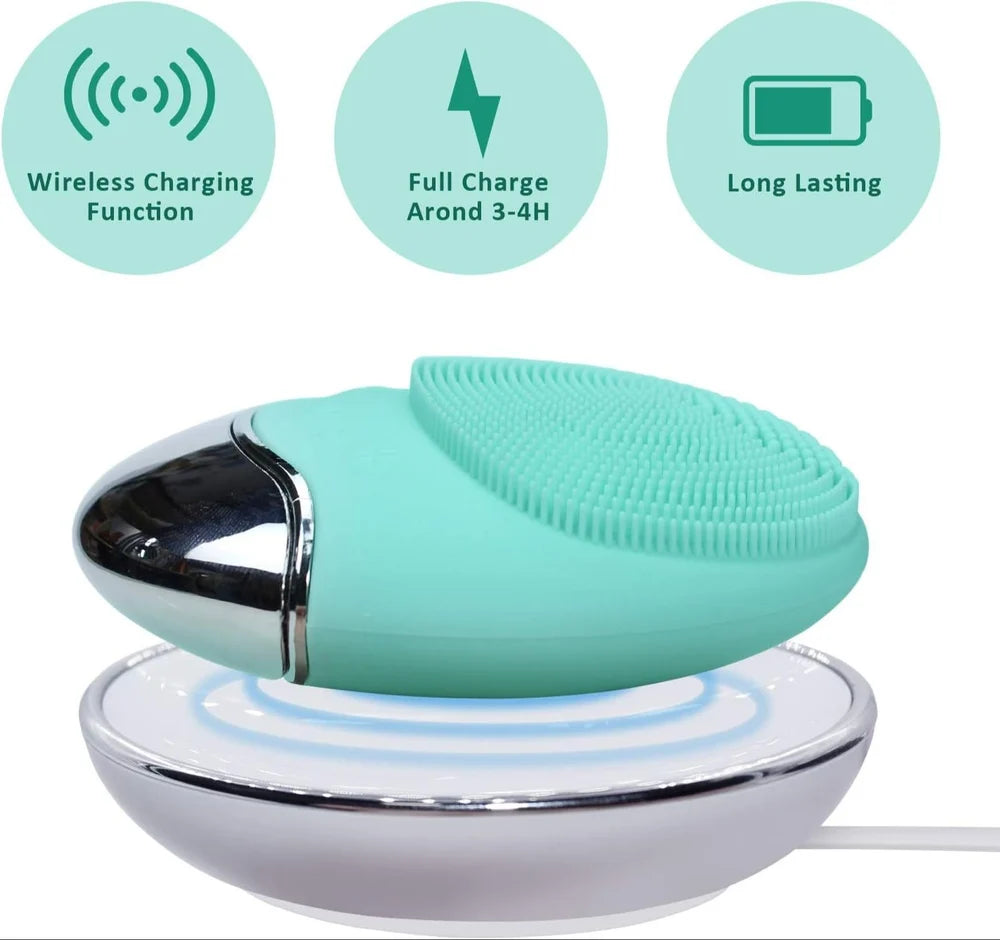 Electric Silicone Facial Cleansing Brush & Skin Massager