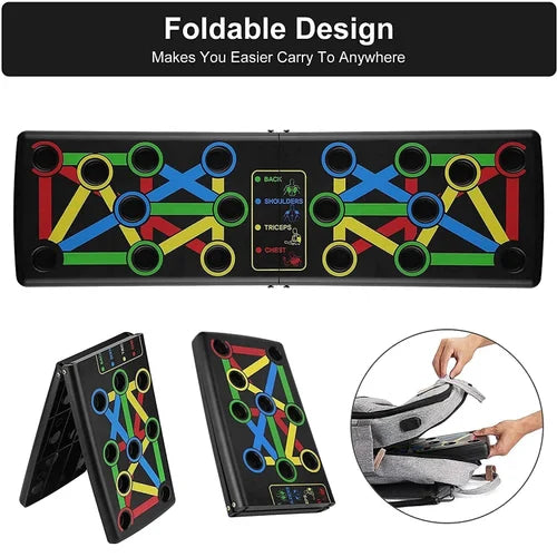 9-in-1 Multi-Color Code Push-Up Board System for Home Gym