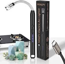 Metal USB Rechargeable Electric Arc Lighter with Flexible Neck