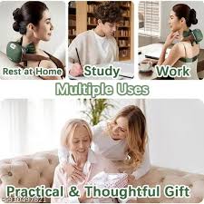Portable Electric Waist & Back Massager with Soothing Heat & Ergonomic Strap