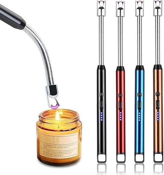 Metal USB Rechargeable Electric Arc Lighter with Flexible Neck