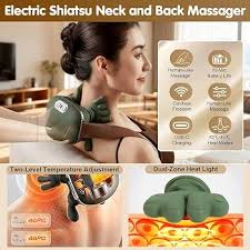 Portable Electric Waist & Back Massager with Soothing Heat & Ergonomic Strap