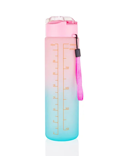 1 Litre Motivational Fitness Water Bottle with Time Marker