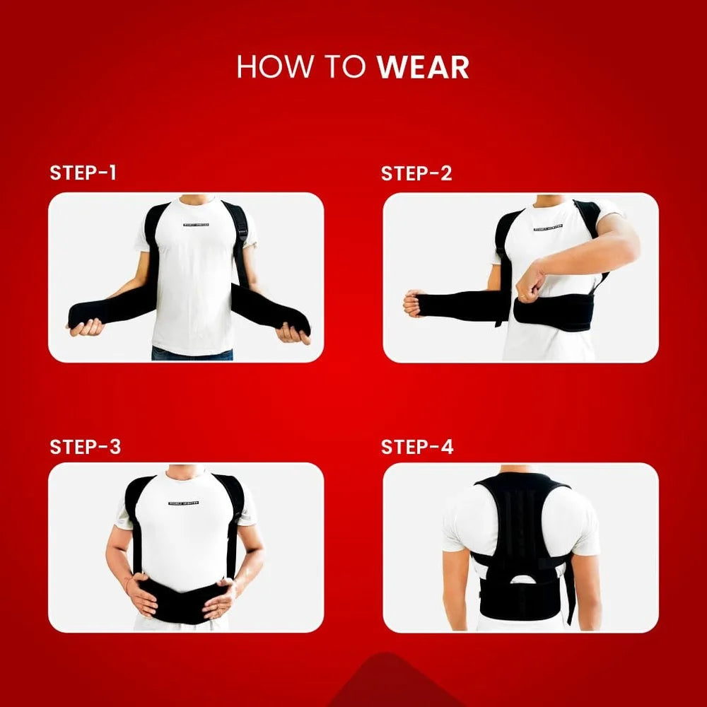 Adjustable Posture Corrector Belt & Back Support Brace
