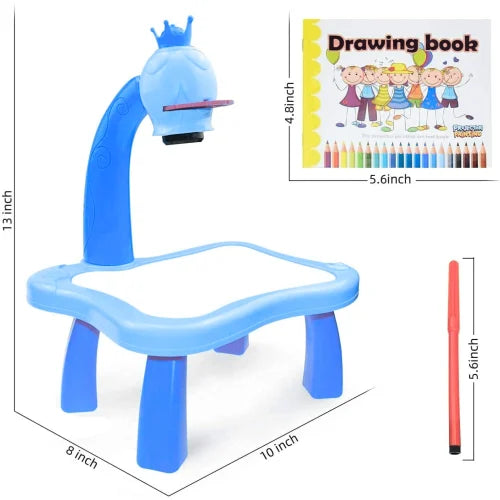 Kids Educational Projection Drawing Desk with Light & Music