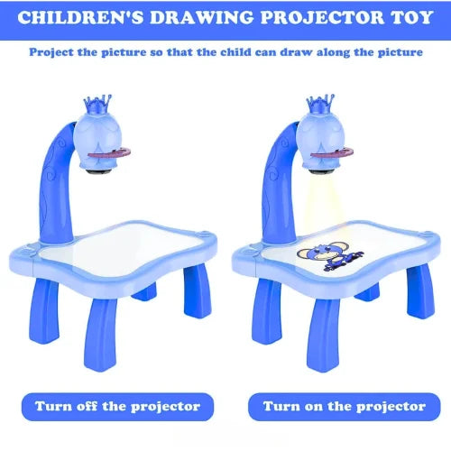 Kids Educational Projection Drawing Desk with Light & Music