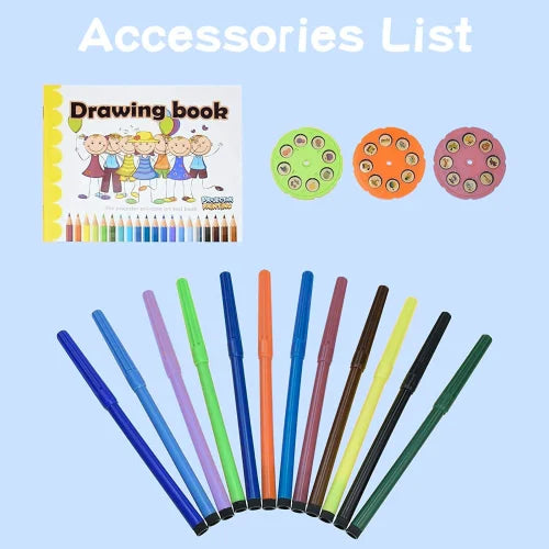 Kids Educational Projection Drawing Desk with Light & Music