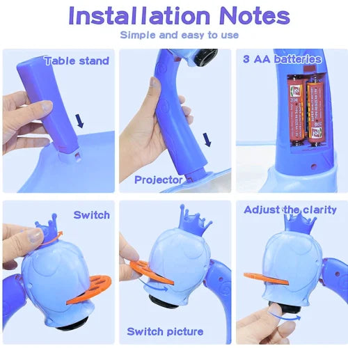 Kids Educational Projection Drawing Desk with Light & Music