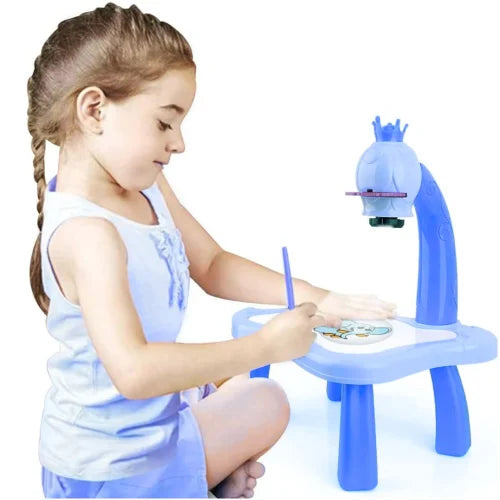 Kids Educational Projection Drawing Desk with Light & Music