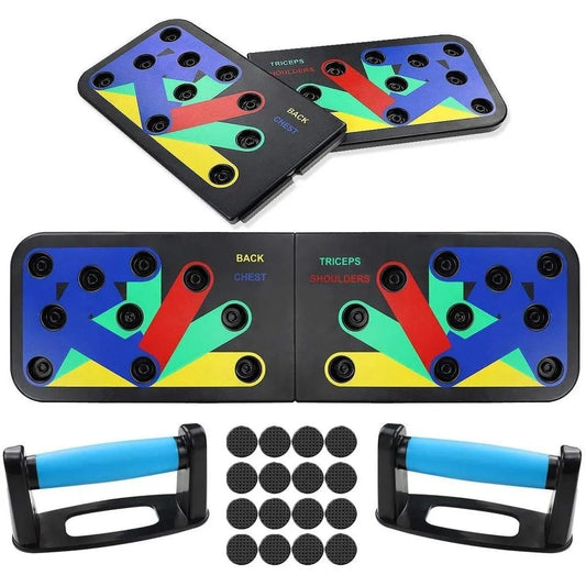 9-in-1 Multi-Color Code Push-Up Board System for Home Gym