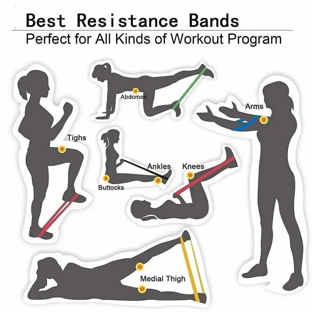 Professional Resistance Bands Set for Home Workout (Pack of 5)