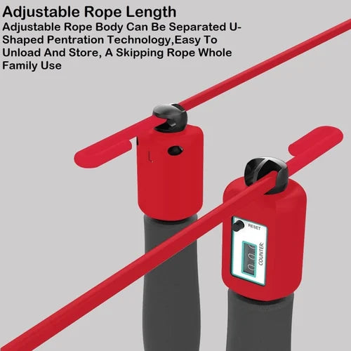 Adjustable Fitness Skipping Jump Rope with Digital Counter