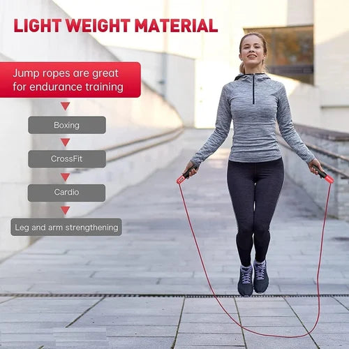 Adjustable Fitness Skipping Jump Rope with Digital Counter