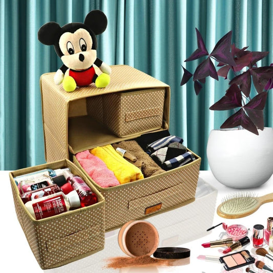 Foldable Fabric Storage Box Organizer for Clothes & Sarees