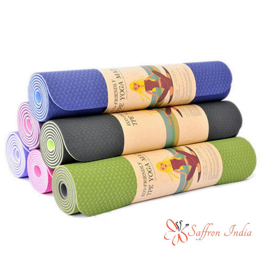 Portable 6mm Anti-Slip Exercise & Yoga Mat for Home Workout