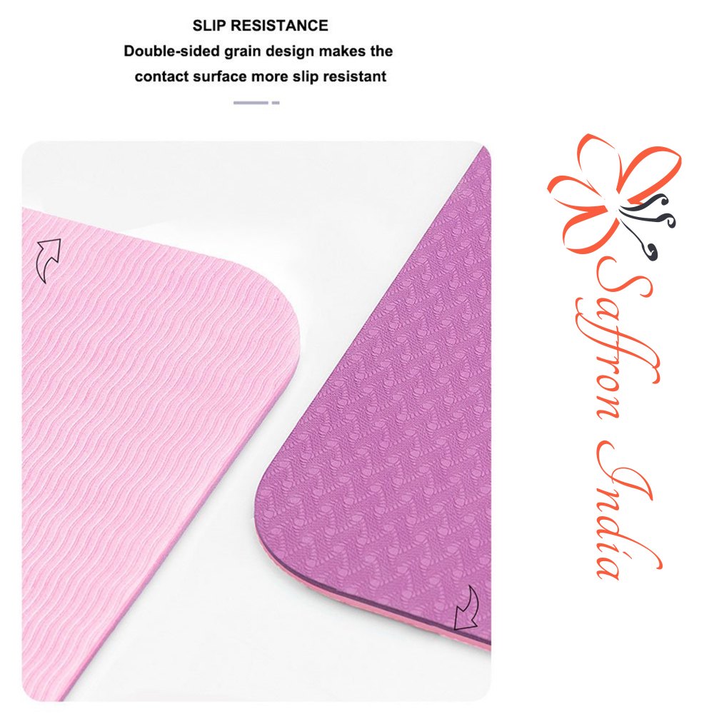 Portable 6mm Anti-Slip Exercise & Yoga Mat for Home Workout
